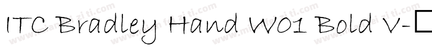 ITC Bradley Hand W01 Bold V字体转换